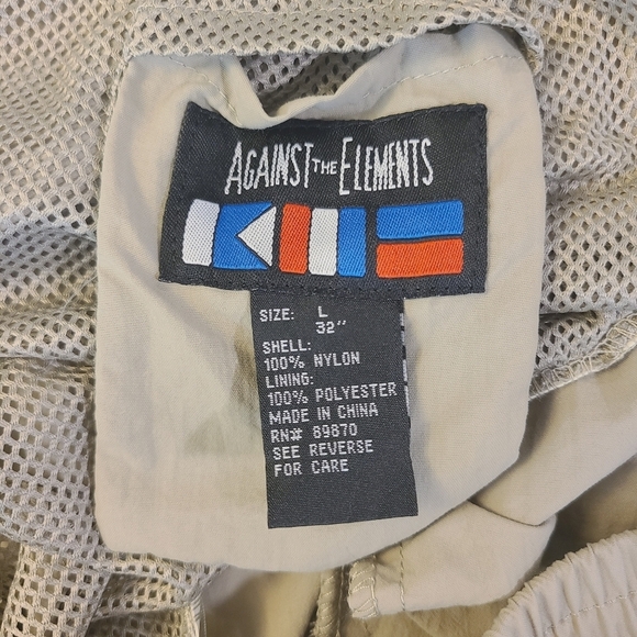 Against The Elements Men's Khaki Convertible Adventure Pants Size Large - Picture 8 of 10